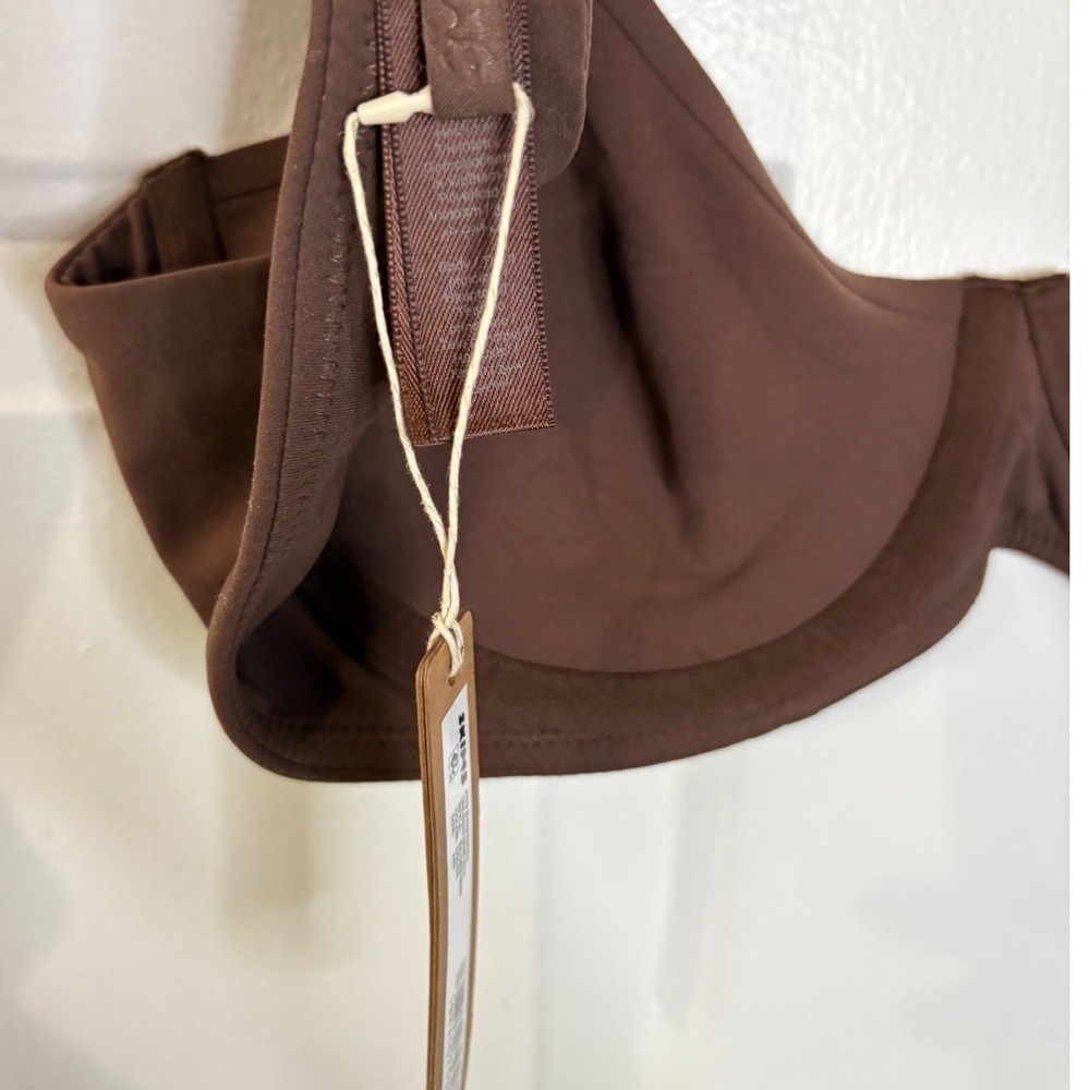 Skims Bra Women 34D Cocoa Brown Fits Everybody Unlined Demi Bra Underwire NWT - Picture 5 of 7